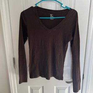 Brown long sleeve shirt